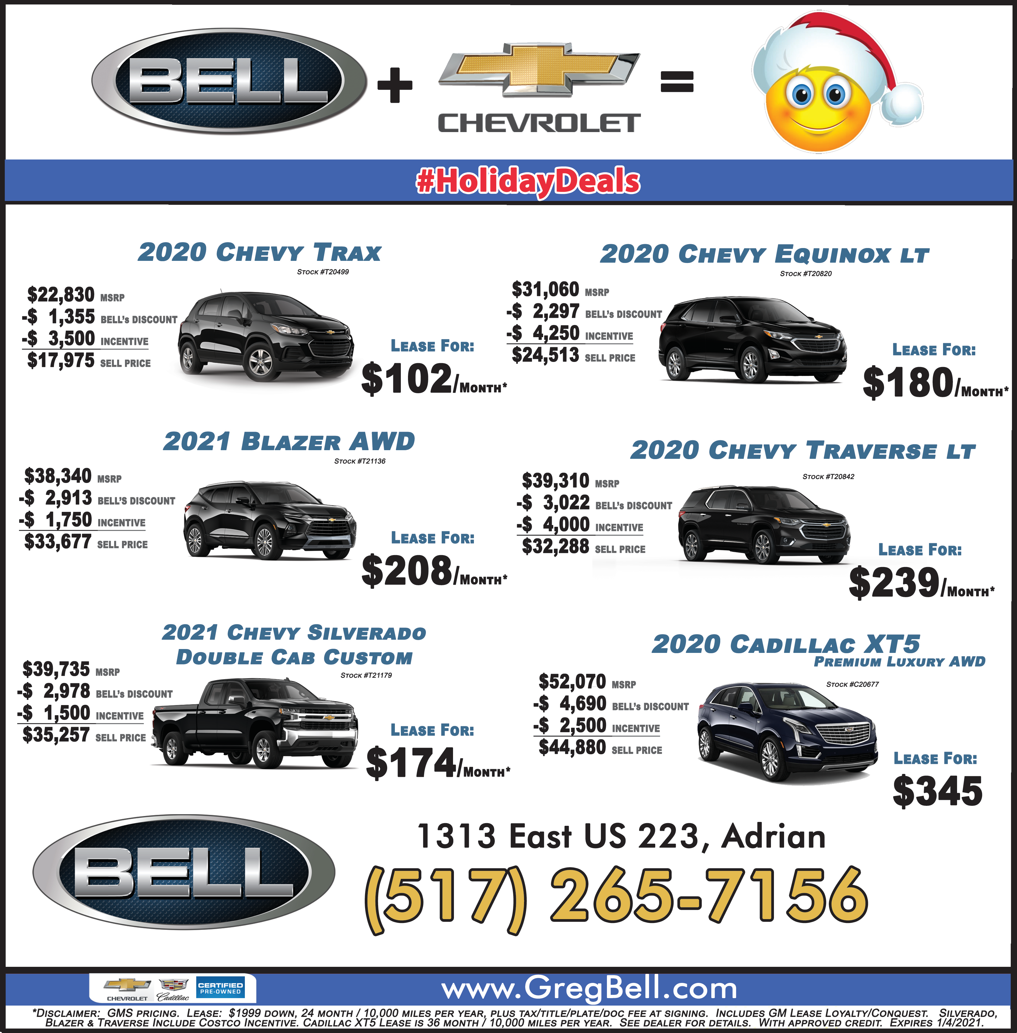 Monthly Savings | BELL CHEVROLET, INC.