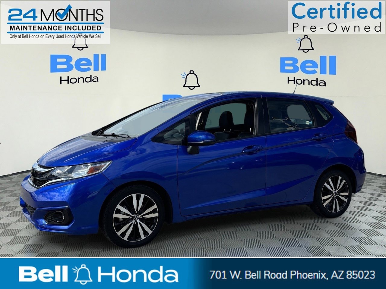 Aegean Blue Metallic 2018 Honda Fit Hatchback Front-Wheel Drive Continuously Variable Transmission