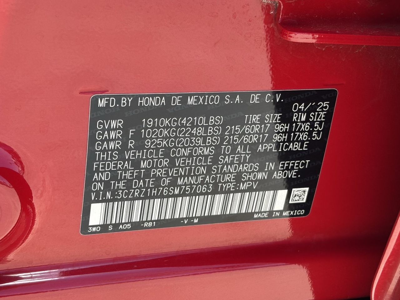 2025 Honda HR-V EX-L - Photo 31