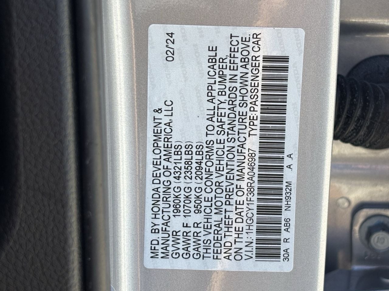 2024 Honda Accord EX - Photo 31