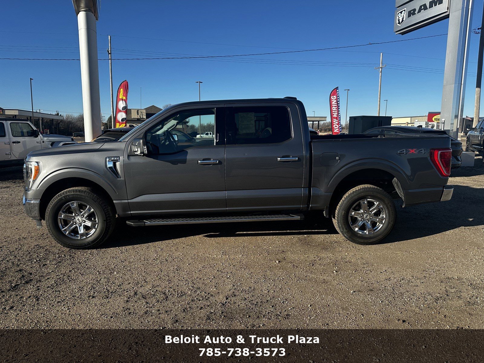 Used 2021 Ford F-150 XLT with VIN 1FTFW1E58MFA70013 for sale in Beloit, KS