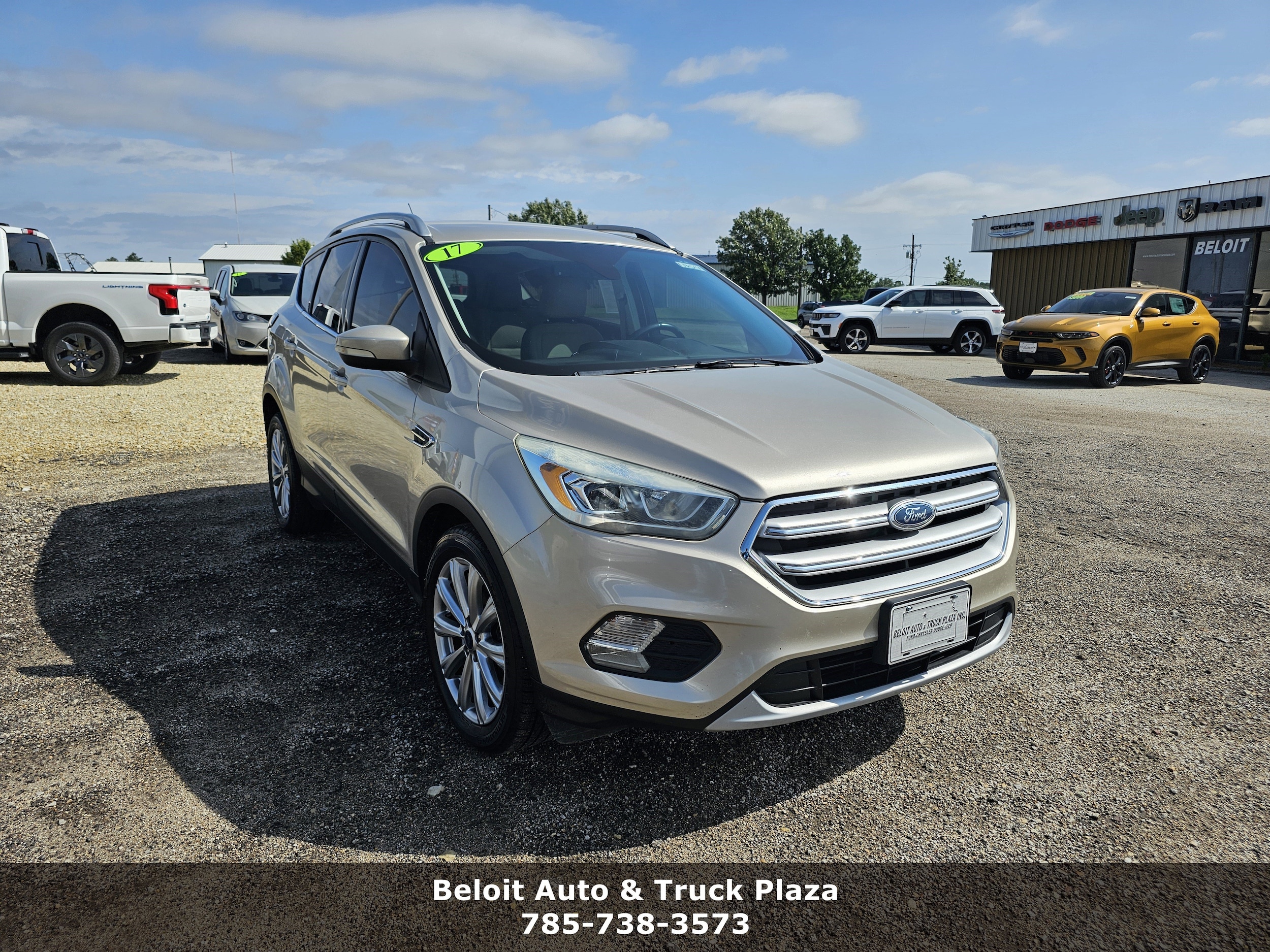Used 2017 Ford Escape Titanium with VIN 1FMCU0J97HUC78067 for sale in Beloit, KS