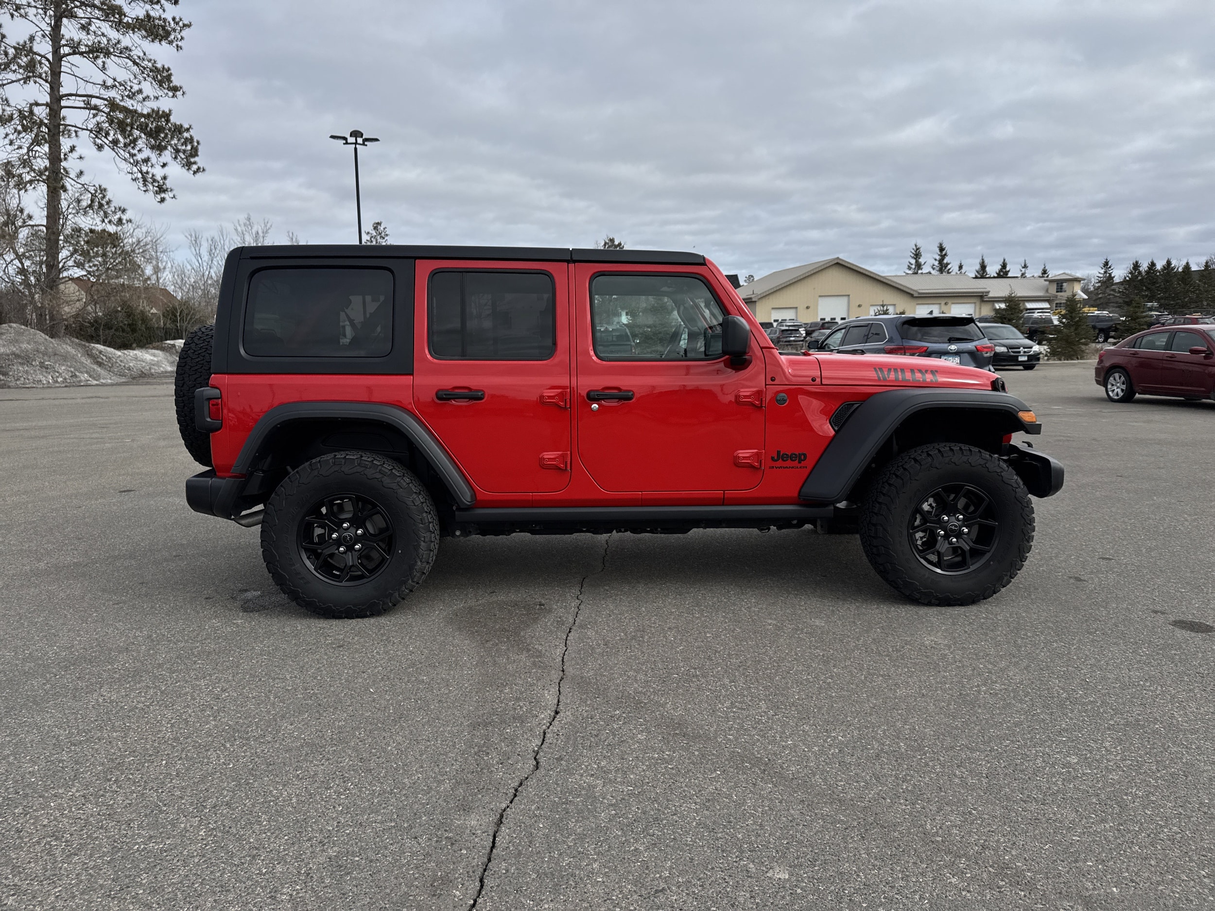 Used 2024 Jeep Wrangler 4-Door Willys with VIN 1C4PJXDN5RW114449 for sale in Bemidji, Minnesota