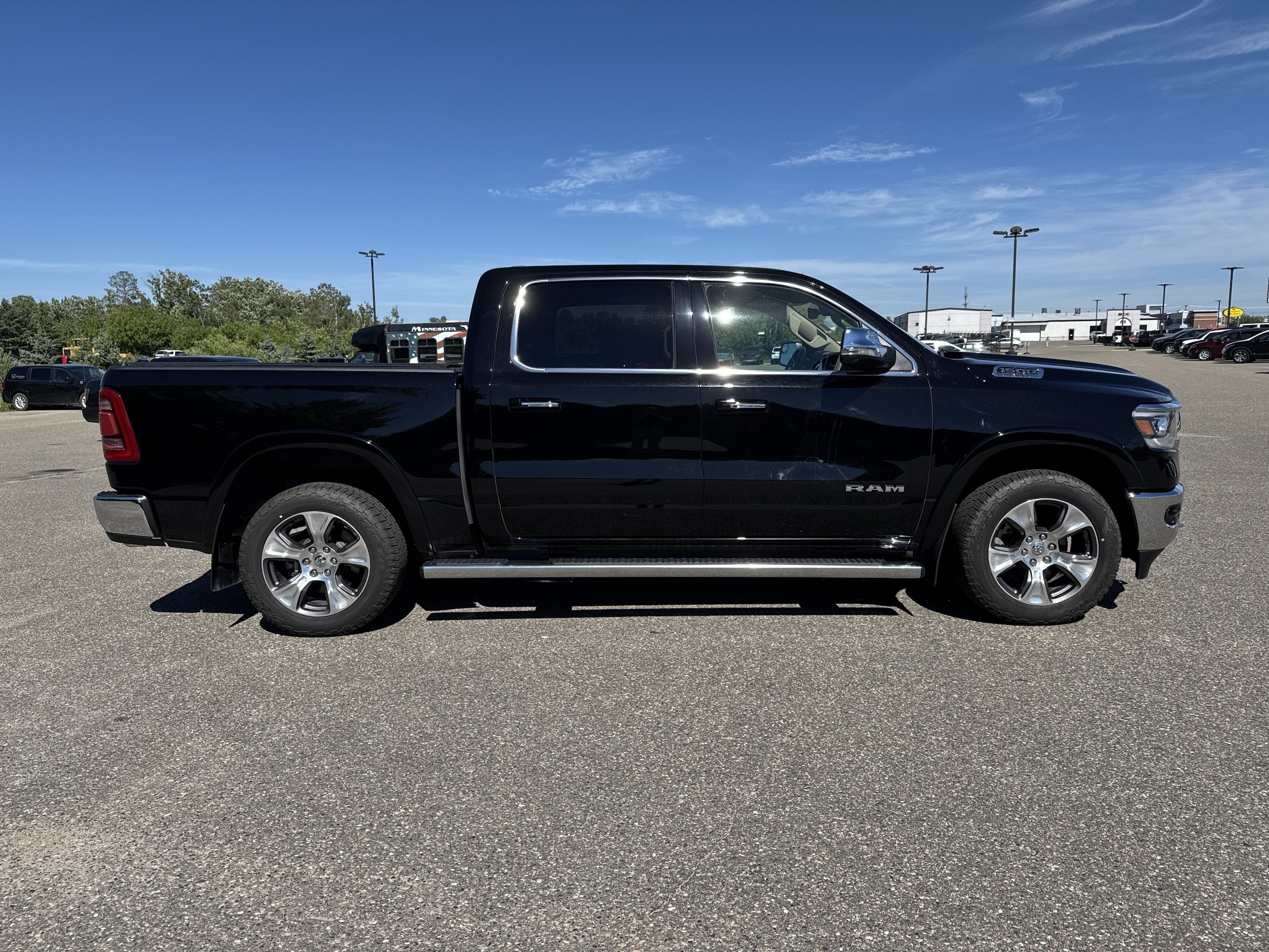 Used 2021 RAM Ram 1500 Pickup Laramie with VIN 1C6SRFJT1MN704119 for sale in Bemidji, Minnesota
