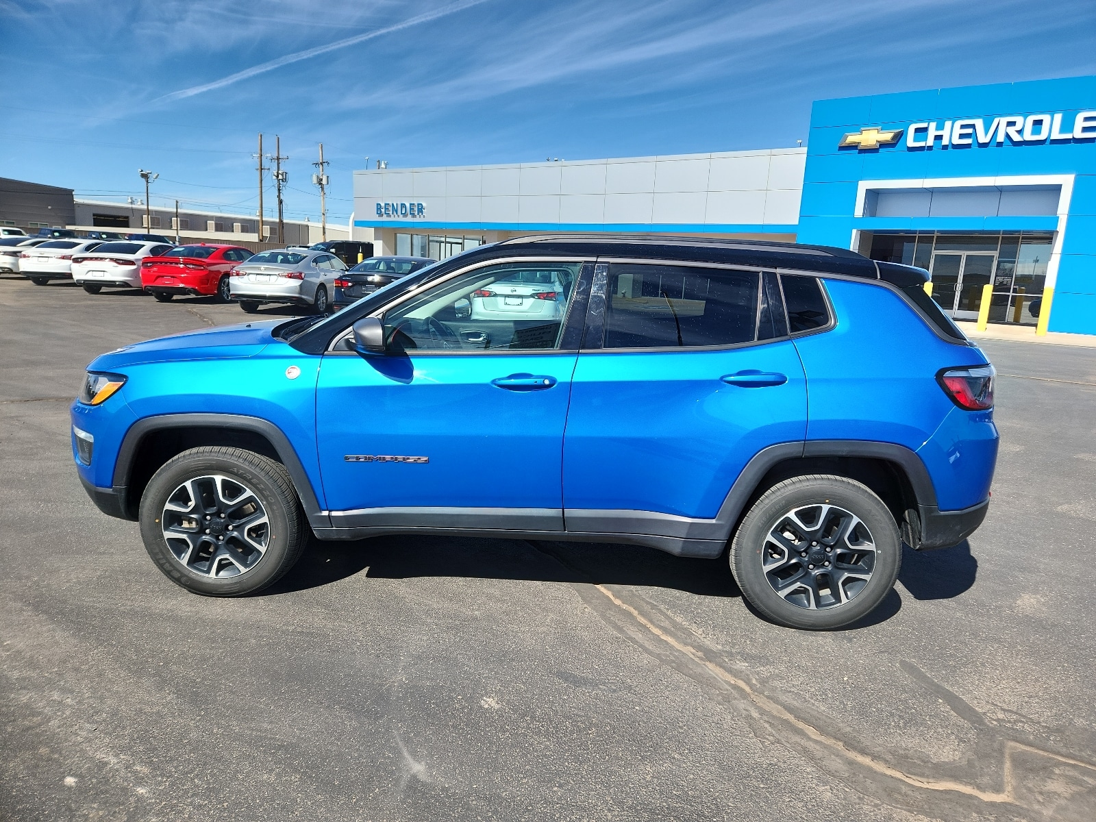 Used 2021 Jeep Compass Trailhawk with VIN 3C4NJDDB9MT590052 for sale in Clovis, NM