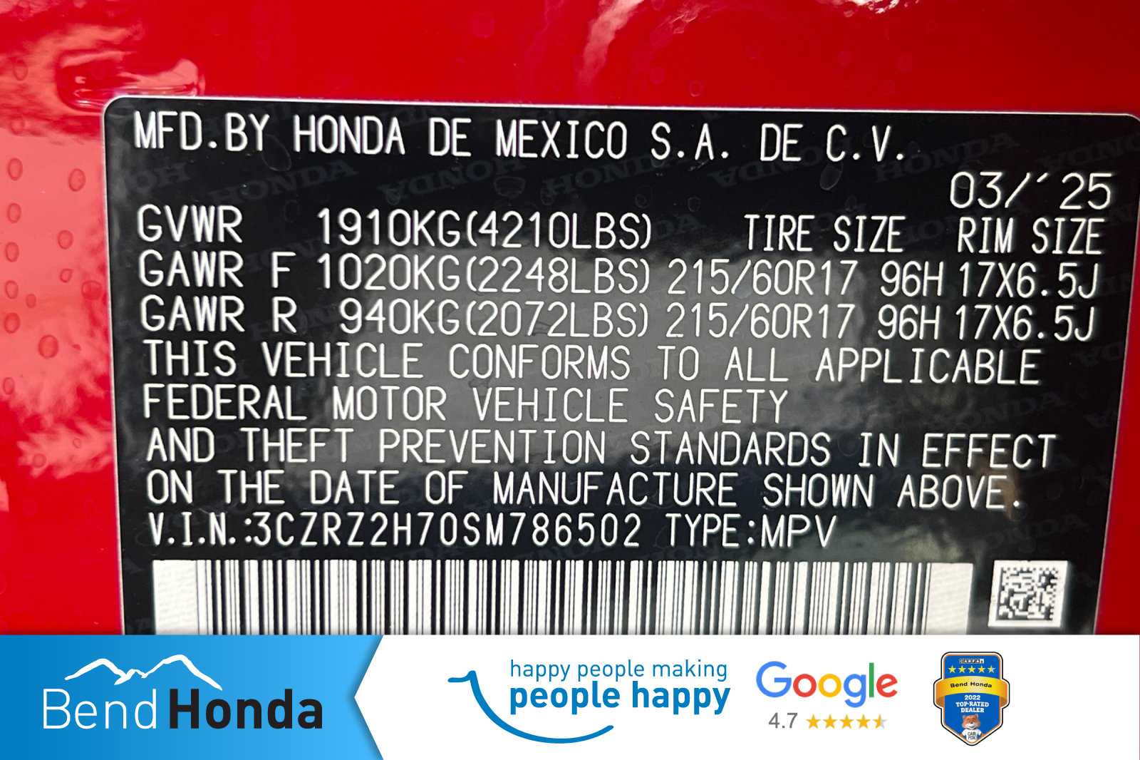 2025 Honda HR-V EX-L 27