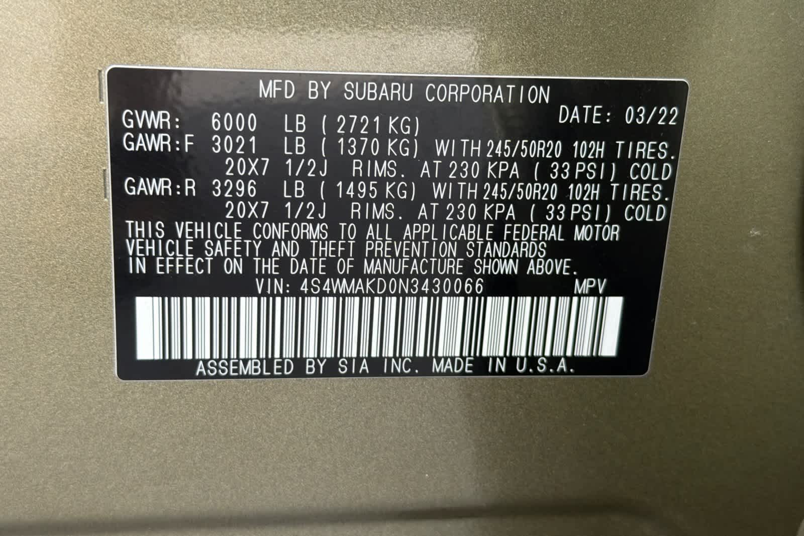 Thumbnail: 2022 Subaru Ascent - 30