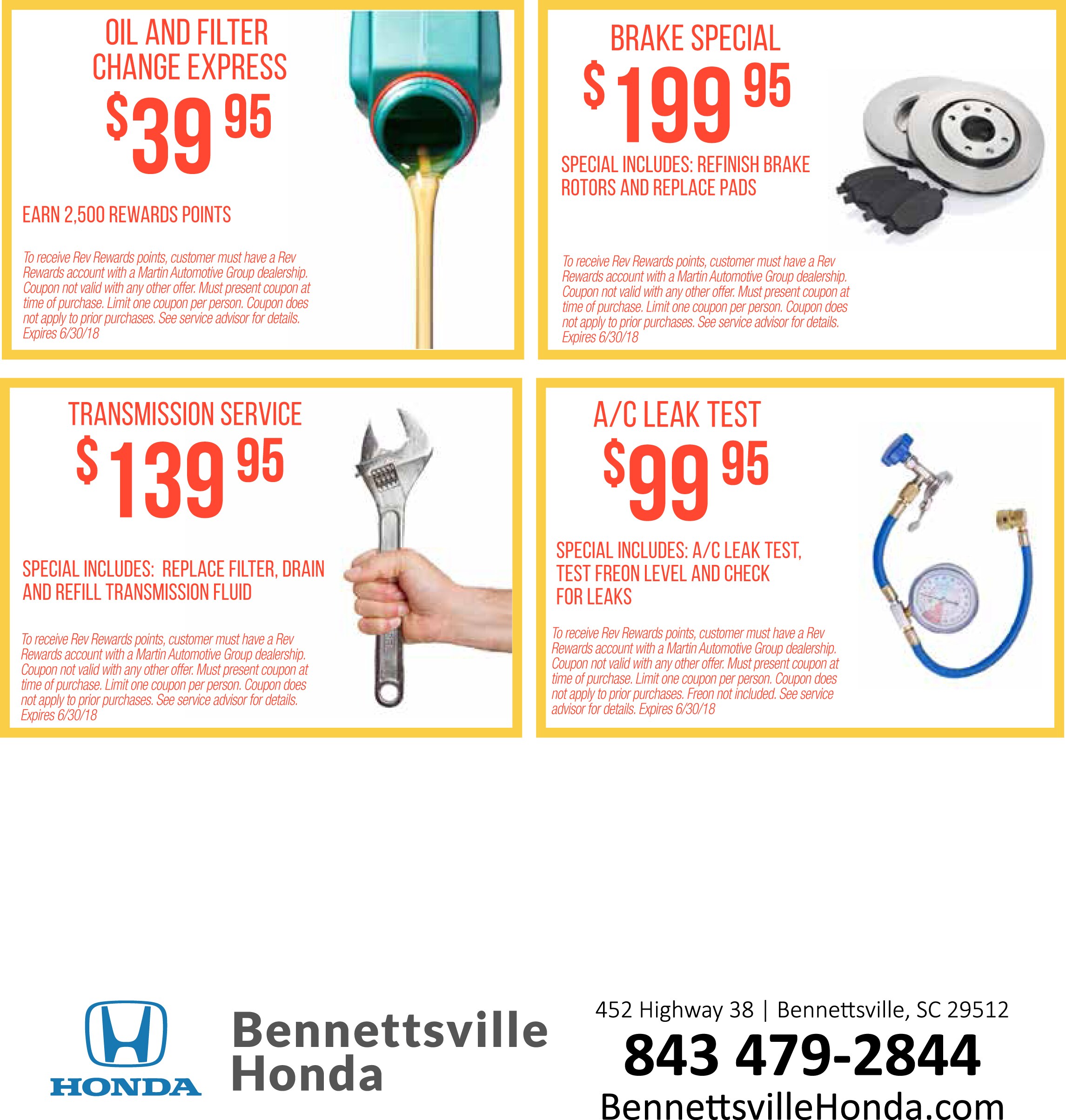 Service Printable Coupon Honda