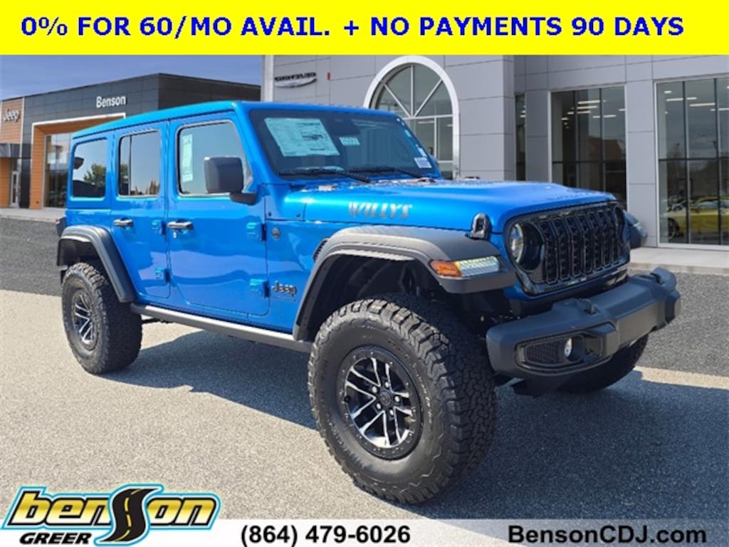 New 2025 Jeep Wrangler 4-DOOR WILLYS Sport Utility
