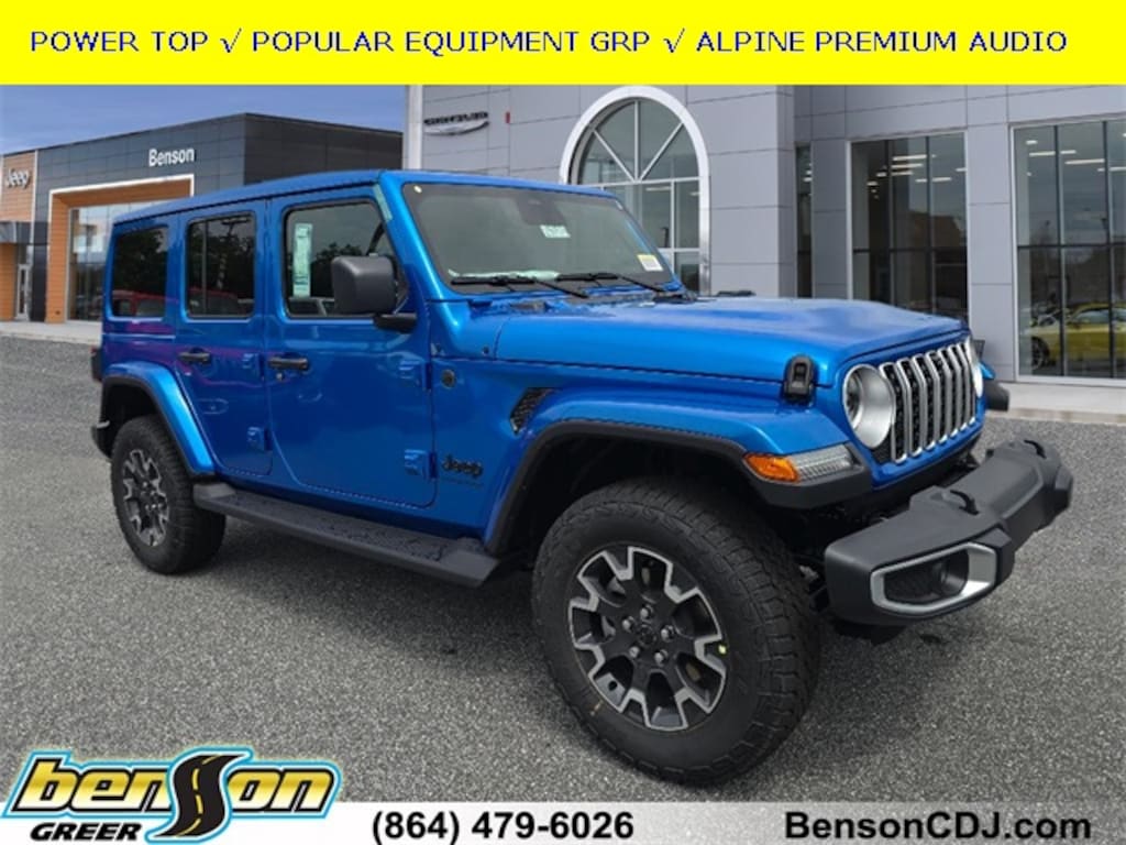 New 2025 Jeep Wrangler 4-DOOR SAHARA Sport Utility