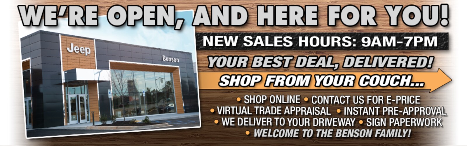 New 2020 & Used Car Dealership in Greer SC Benson Chrysler Jeep Dodge
