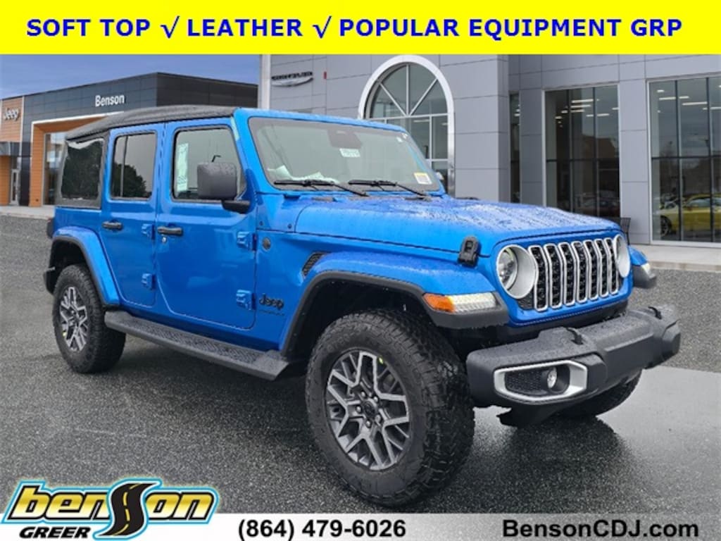 New 2025 Jeep Wrangler 4-DOOR SAHARA Sport Utility