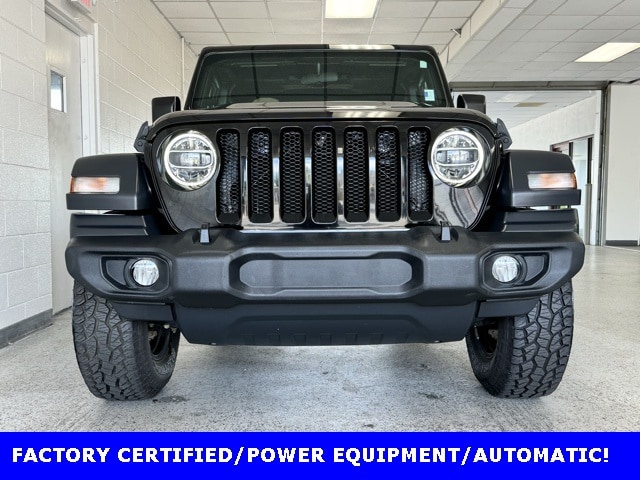 Certified 2020 Jeep Wrangler Unlimited Black and Tan with VIN 1C4HJXDN2LW184650 for sale in Greer, SC