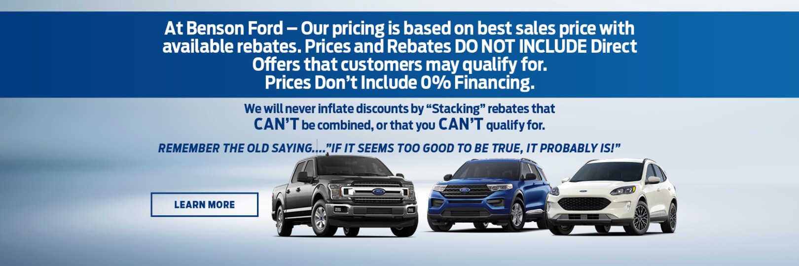 New and Used Ford dealership in Easley SC Benson Ford Inc.