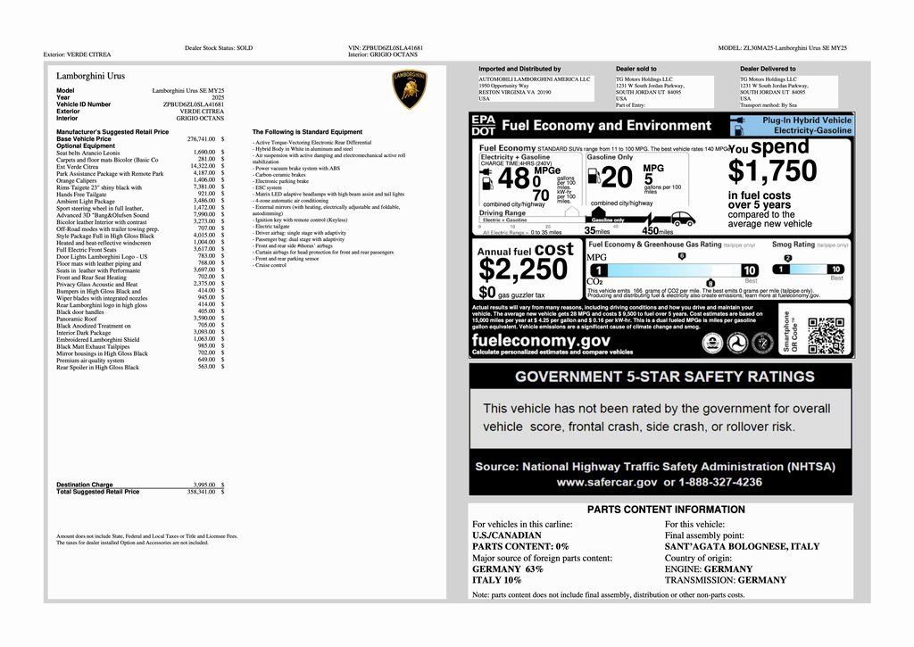 2025 Lamborghini Urus SE - Photo 2