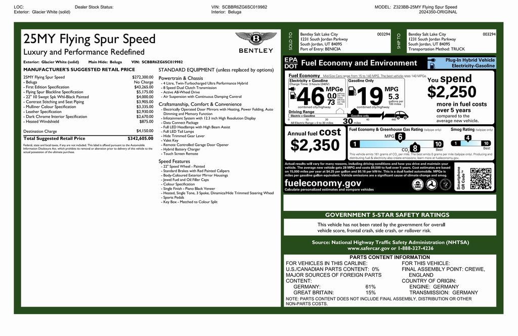New 2025 Bentley Flying Spur Speed