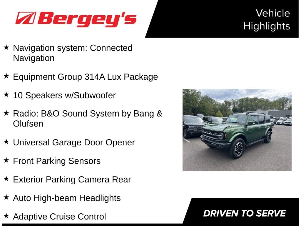 Certified 2023 Ford Bronco Outer Banks Advanced with Dual Roofs SUV