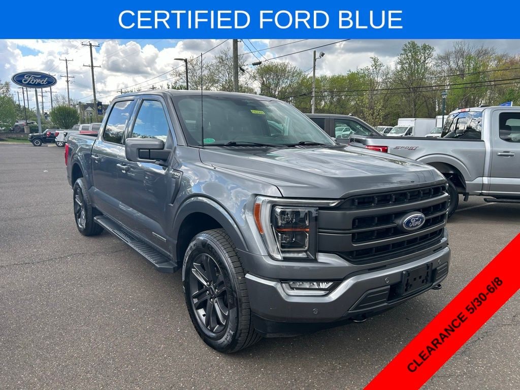 Certified 2023 Ford F-150 Lariat Sport Hybrid with a Moonroof Truck
