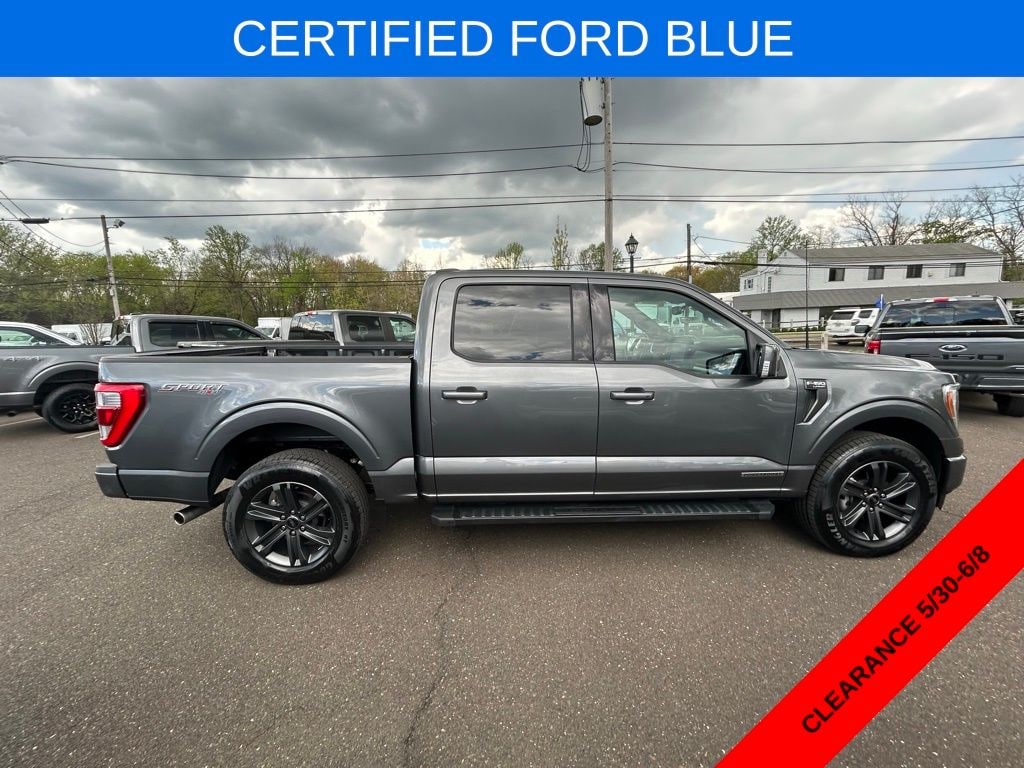 Certified 2023 Ford F-150 Lariat Sport Hybrid with a Moonroof Truck
