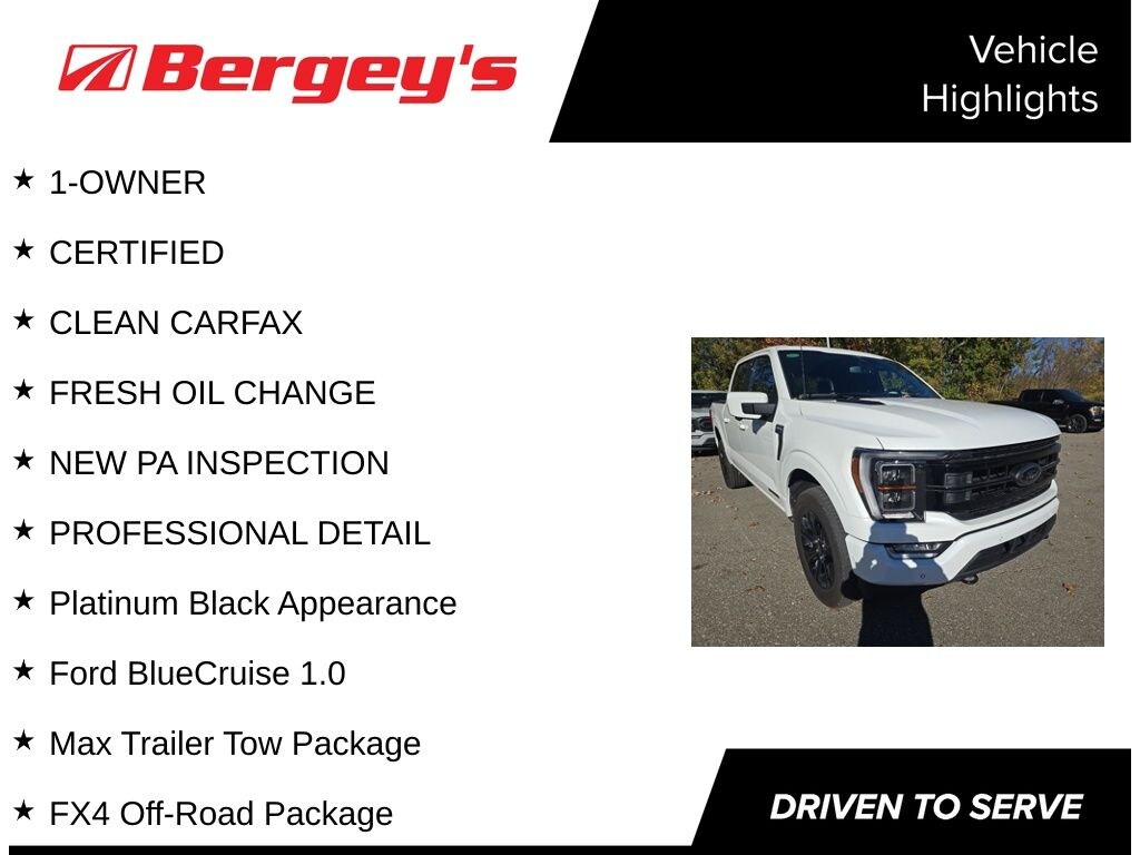 Used 2023 Ford F-150 Platinum Black Package with Moonroof Truck