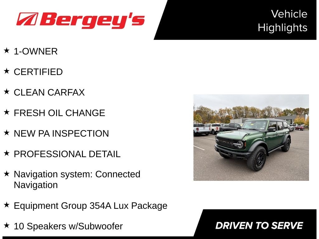 Certified 2023 Ford Bronco Wildtrak V6 Hardtop SUV