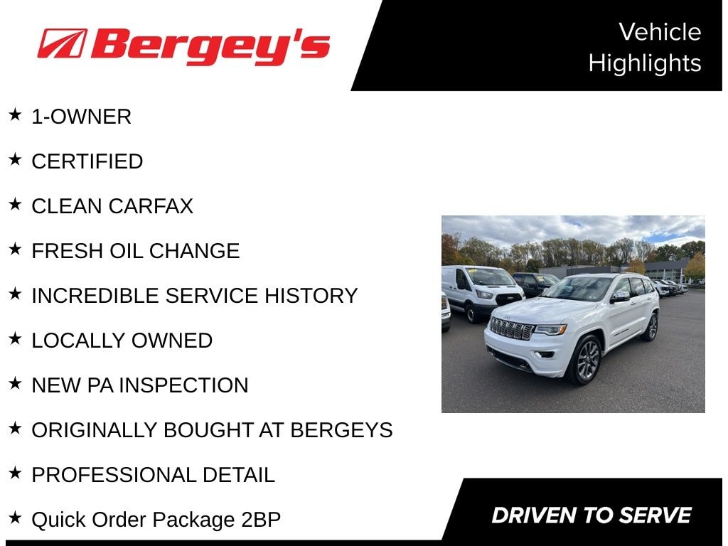 Certified 2018 Jeep Grand Cherokee Overland with Moonroof and Navigation SUV