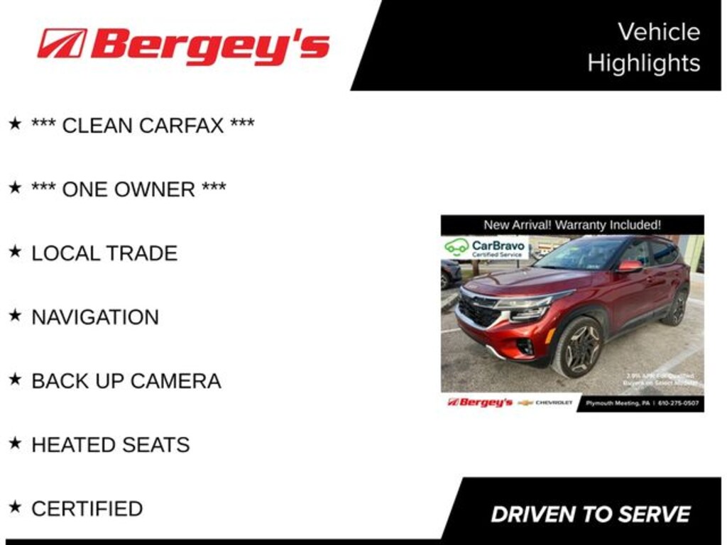 Certified 2024 Kia Seltos SX SUV