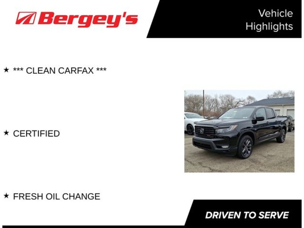 Certified 2021 Honda Ridgeline Sport Truck