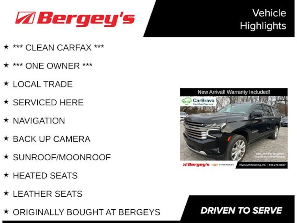 Certified 2023 Chevrolet Suburban High Country SUV