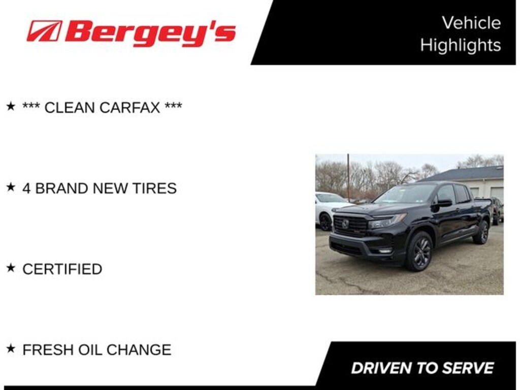 Certified 2021 Honda Ridgeline Sport Truck