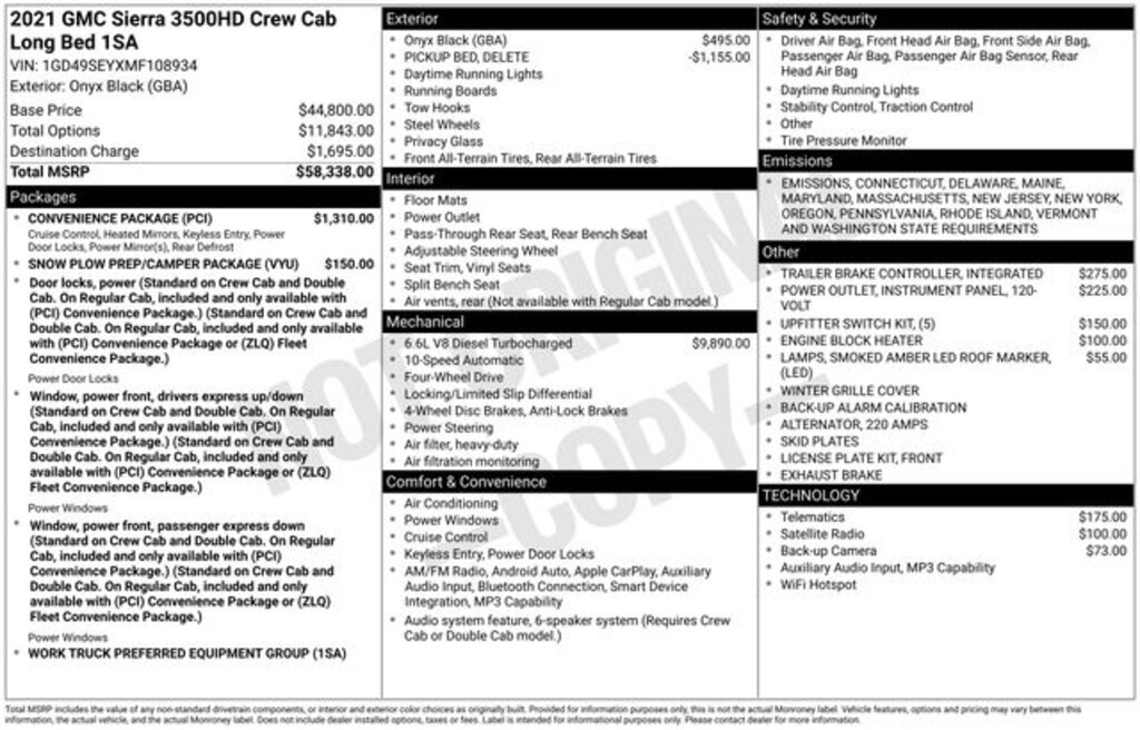 Used 2021 GMC Sierra 3500HD Base Truck