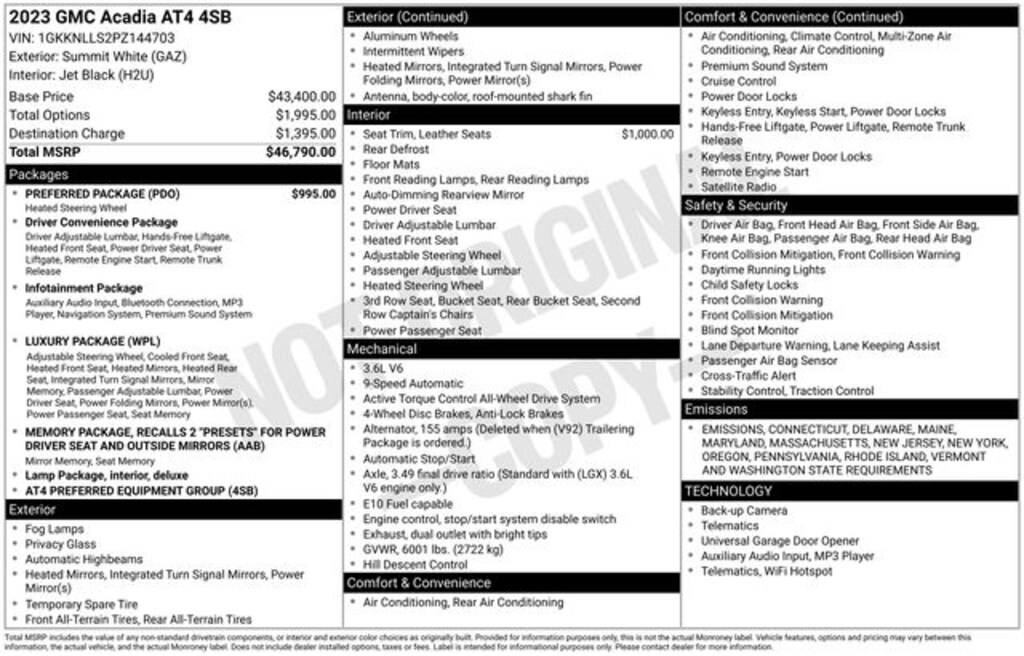 Used 2023 GMC Acadia AT4 SUV