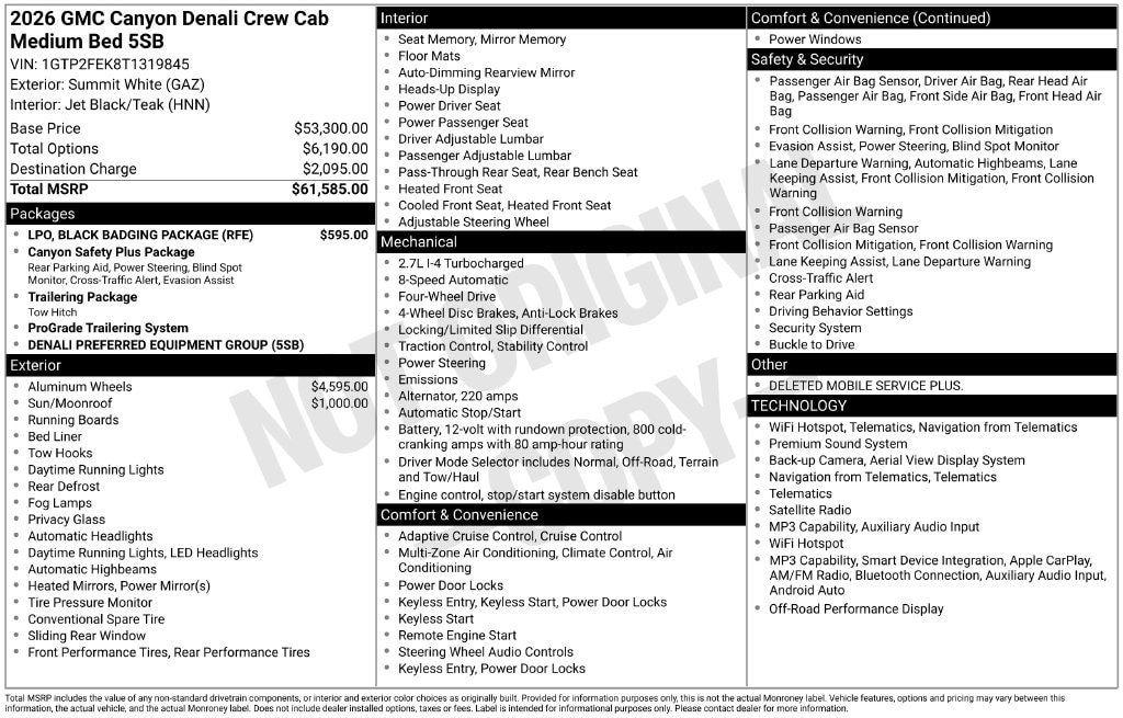 2026 GMC Canyon Denali - Photo 42