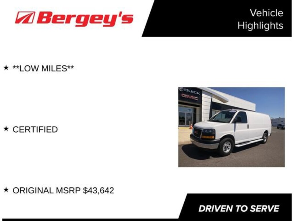 Used 2024 GMC Savana Cargo 2500 Work Van Van