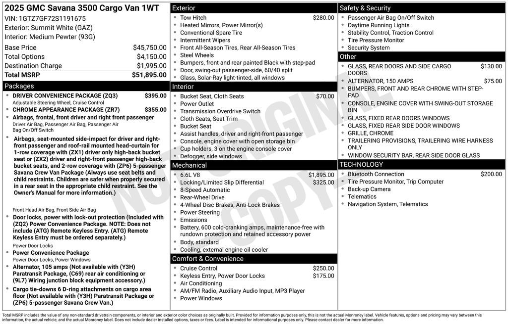 2025 GMC Savana Cargo Work Van - Photo 17
