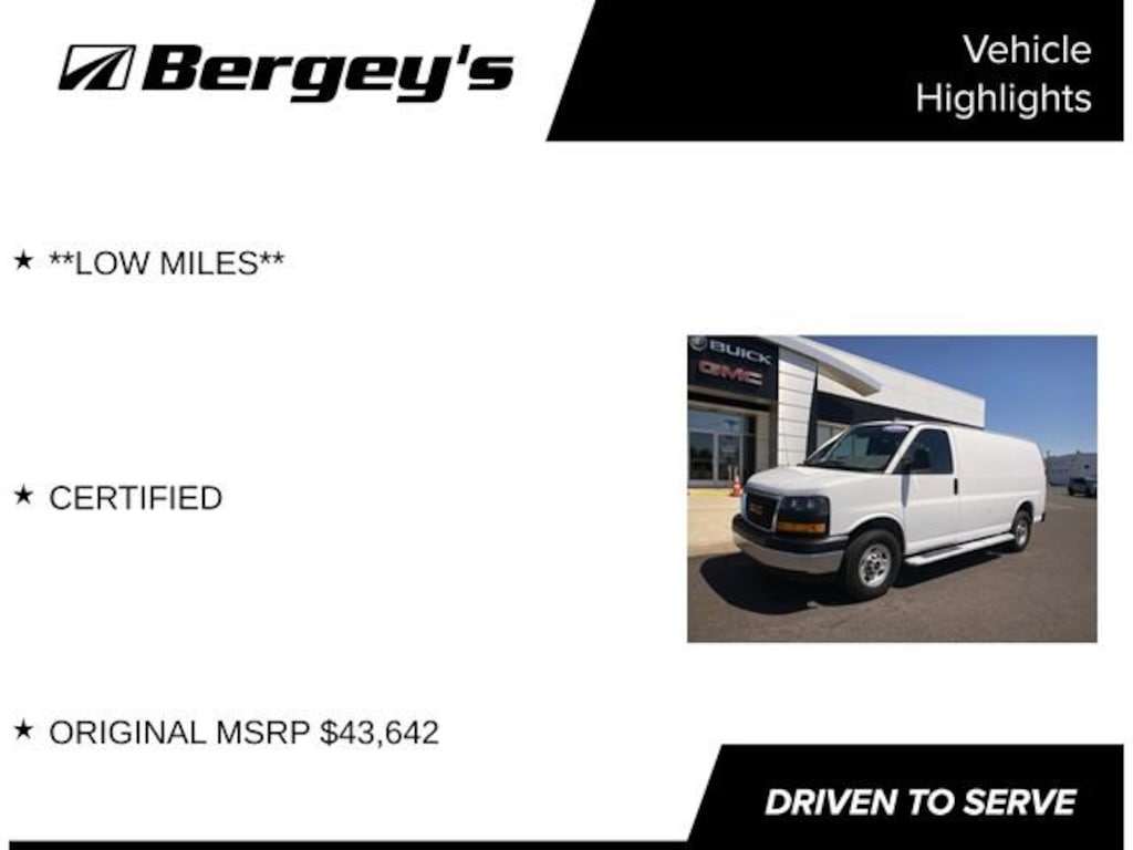 Used 2024 GMC Savana Cargo 2500 Work Van Van