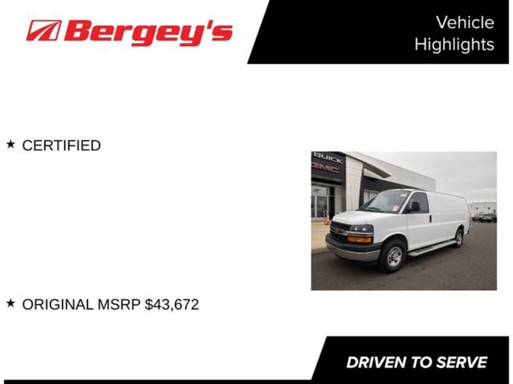 Certified 2024 Chevrolet Express Cargo 2500 WT Van