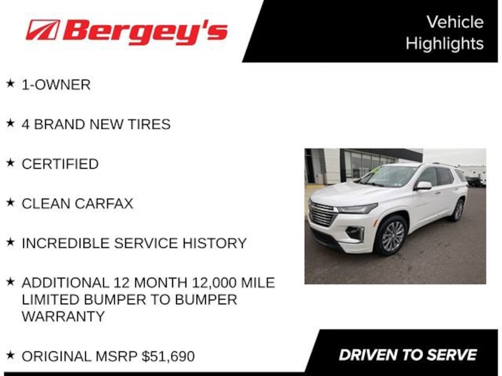 Used 2022 Chevrolet Traverse Premier SUV