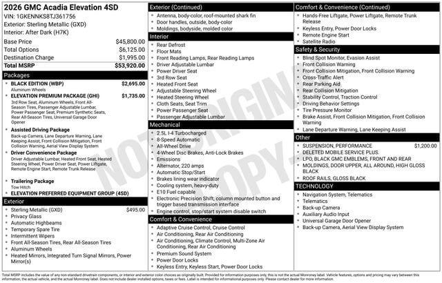2026 GMC Acadia Elevation - Photo 27