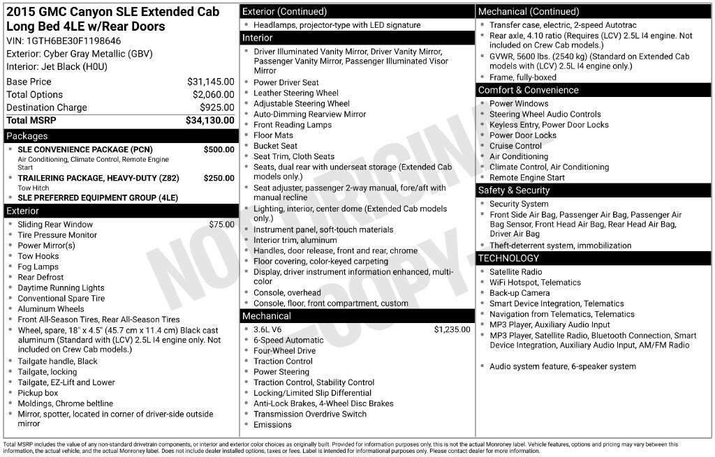 2015 GMC Canyon SLE - Photo 38