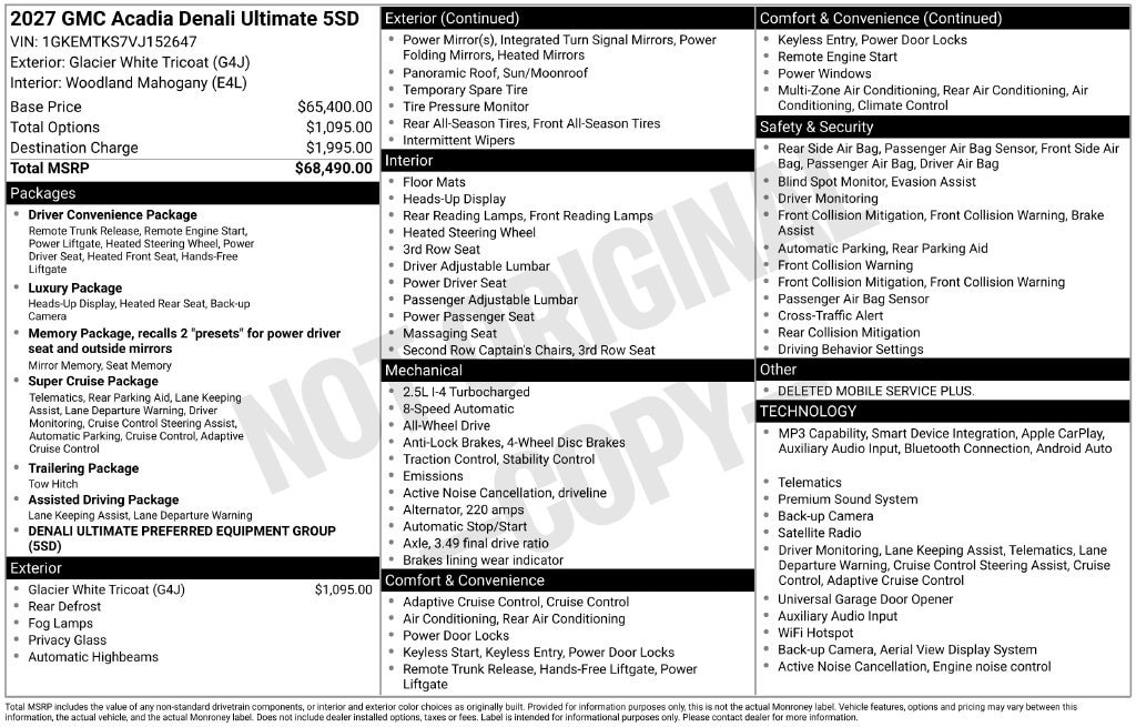2027 GMC Acadia Denali Ultimate - Photo 38