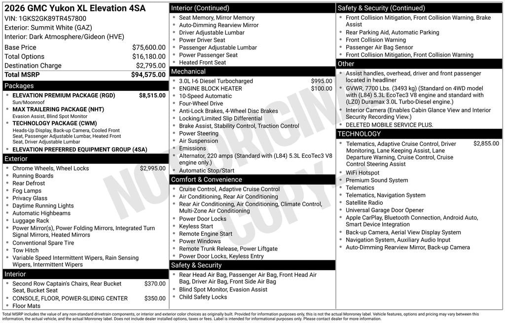 2026 GMC Yukon XL Elevation - Photo 26