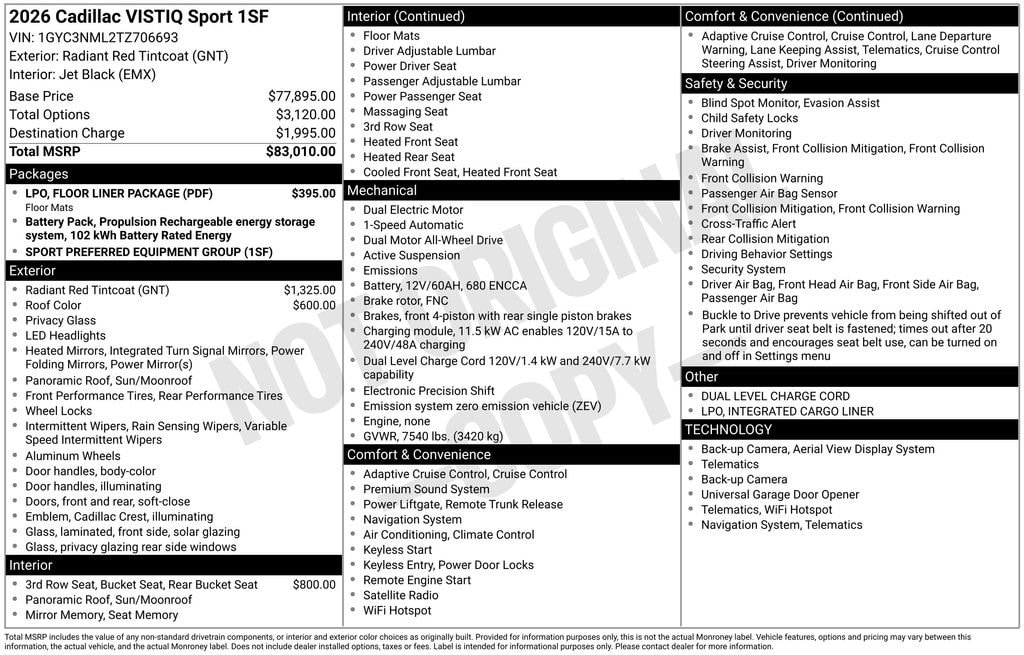 2026 Cadillac VISTIQ Sport - Photo 14
