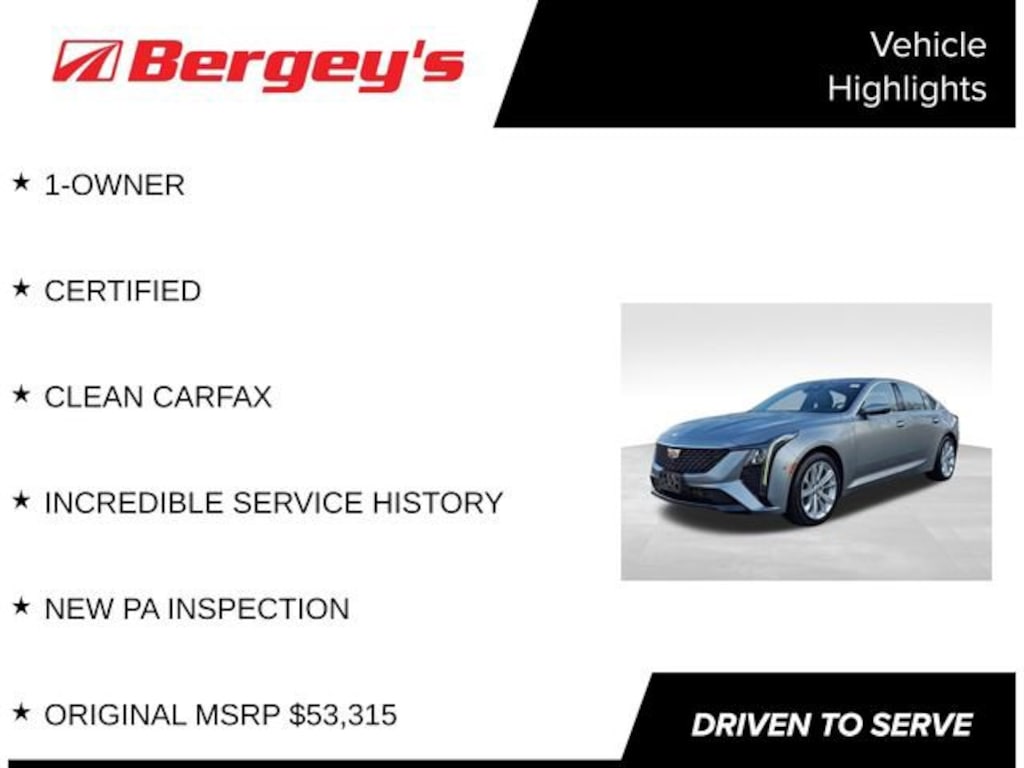 Certified 2025 CADILLAC CT5 Premium Luxury Car