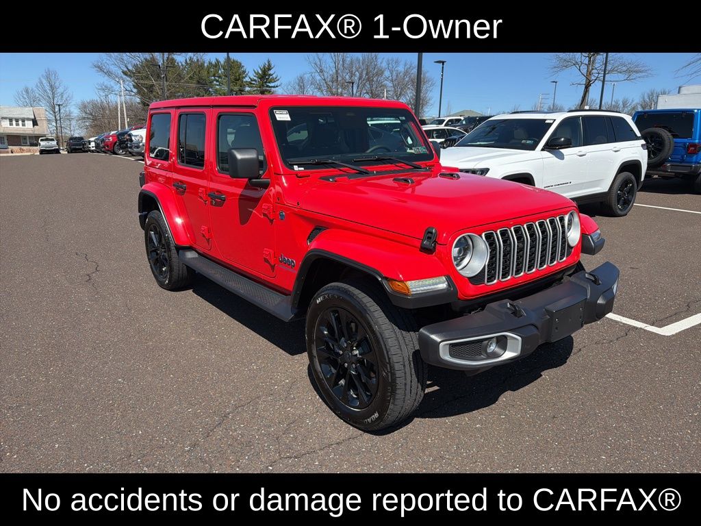 Certified 2025 Jeep Wrangler 4xe Sahara 4XE with VIN 1C4RJXP64SW583714 for sale in Souderton, PA