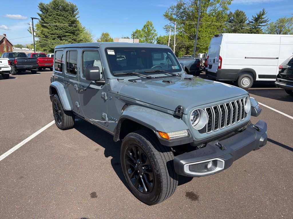 Certified 2025 Jeep Wrangler 4xe Sahara 4XE with VIN 1C4RJXP65SW599825 for sale in Souderton, PA