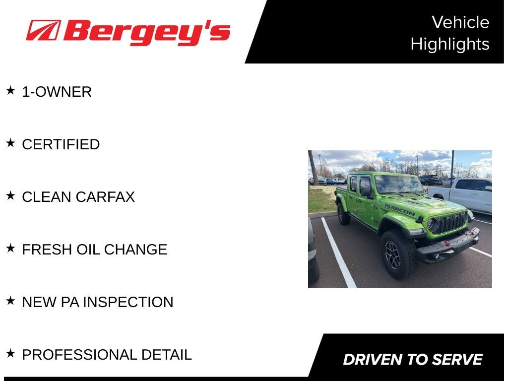 Certified 2025 Jeep Gladiator Rubicon Truck