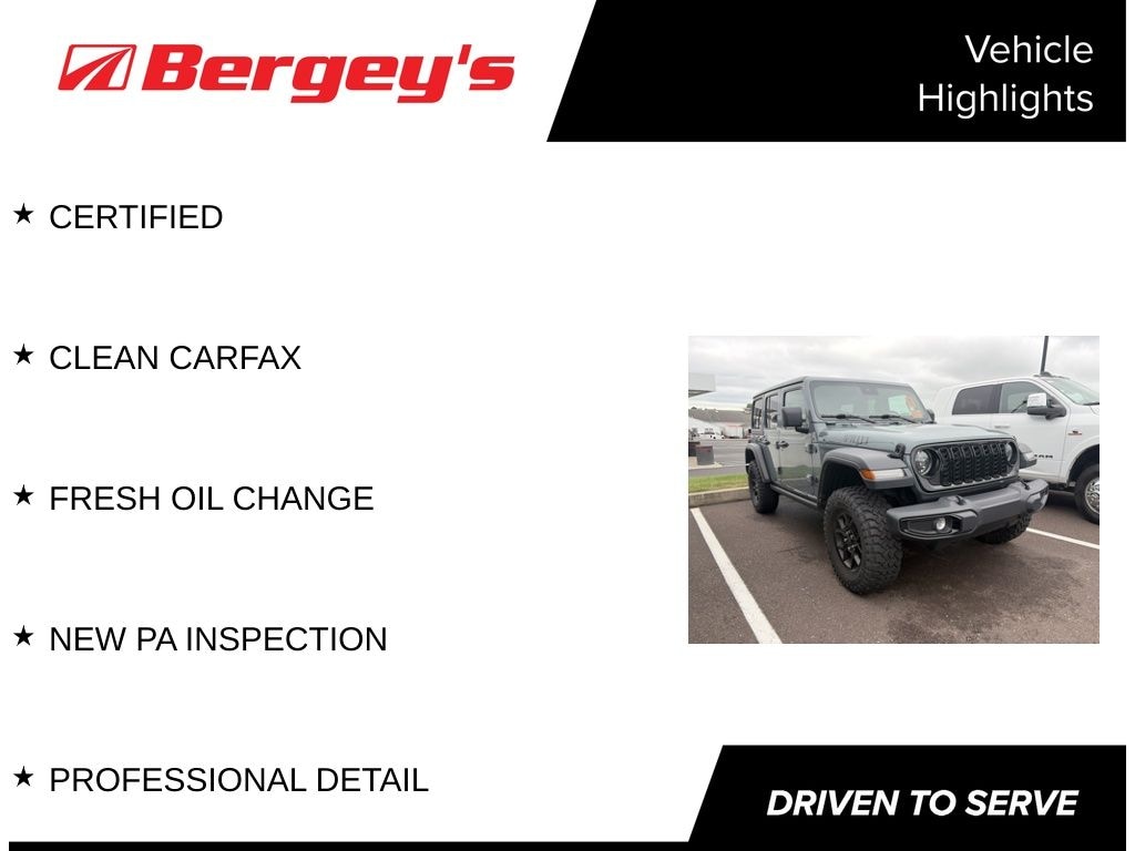 Certified 2025 Jeep Wrangler Willys SUV