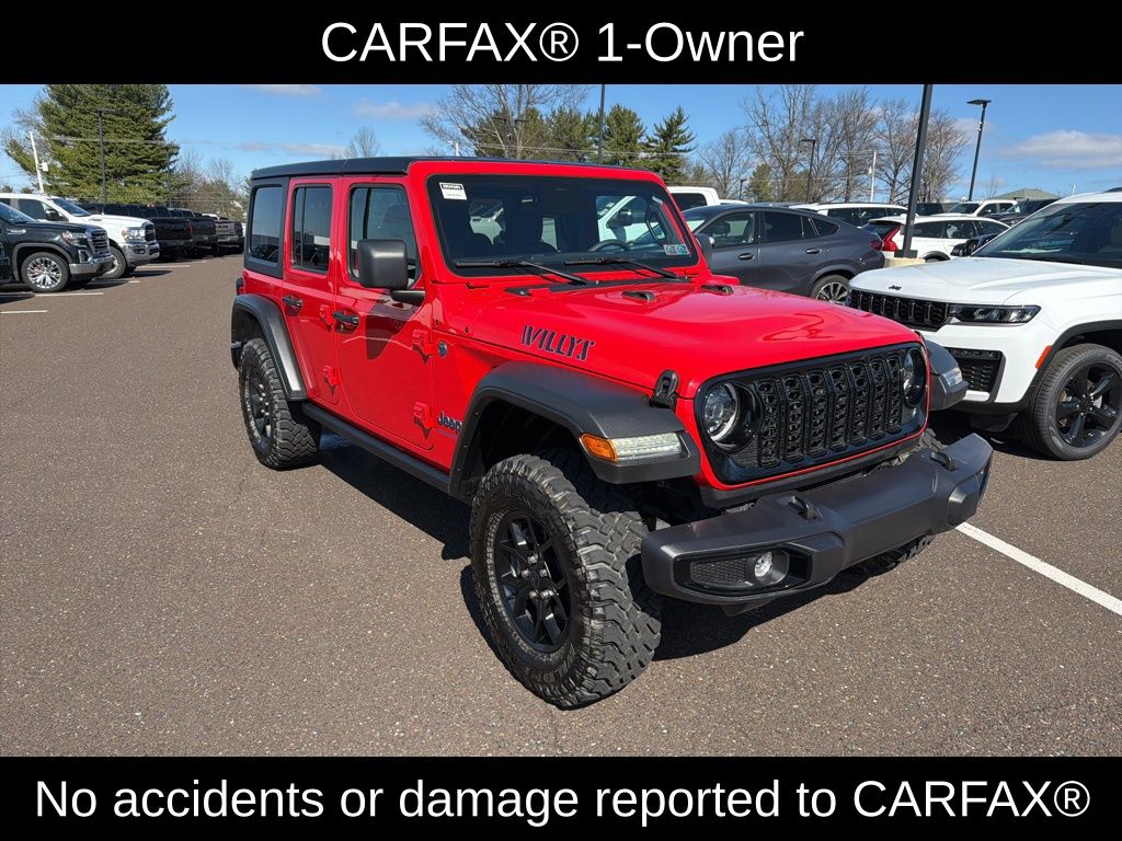 Certified 2025 Jeep Wrangler 4xe Willys 4XE with VIN 1C4RJXN64SW584851 for sale in Souderton, PA