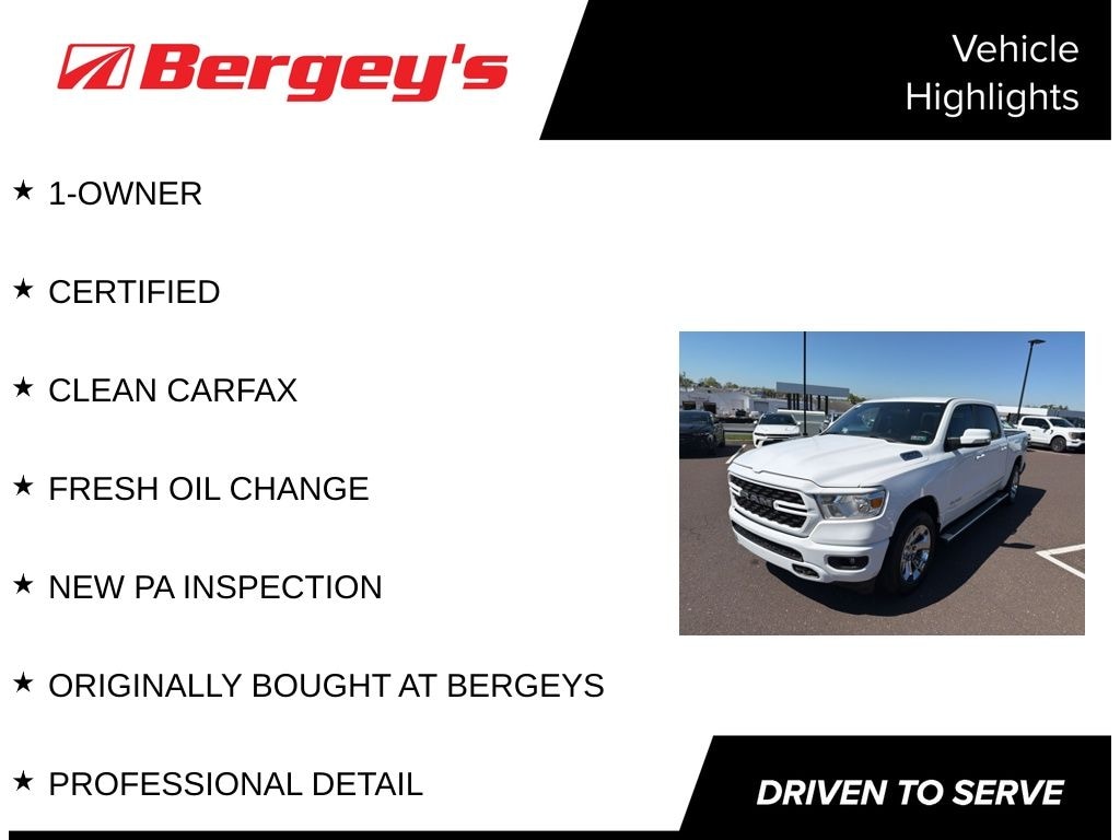 Certified 2022 Ram 1500 Big Horn/Lone Star Truck